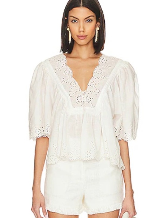 Free People Tops - NWT Free People Costa Eyelit Top